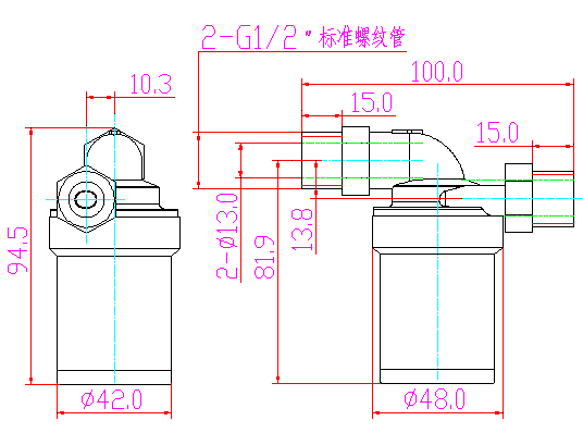 ZL38-33BG 熱水循環水泵平面圖